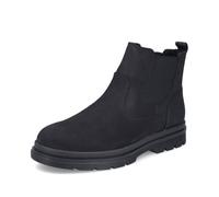 Chelseaboots RIEKER, Herren, Gr. 41, schwarz, Nubukleder, unifarben, klassisch, Schuhe, Stiefelette, Klassik-Boots mit Soft-Einlage (12056664-41) schwarz