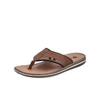 Rieker Herrenschuhe Pantoletten mandel/reh/schwarz mandel/schwarz - Gr. - 42