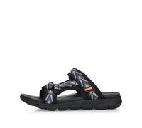 Rieker Herrenschuhe Pantoletten schwarz-grau/schwarz schwarz-grau/schwarz - Gr. - 42