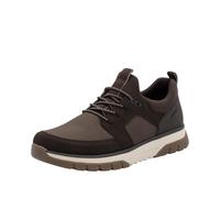 Rieker Slip-On Sneaker Herren Gr. 45 Dunkelbraun Lederimitat/Textil mit MemoSoft