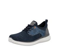 Slip-On Sneaker RIEKER, Herren, Gr. 41, navy, grau, Lederimitat, Textil, Schuhe, Slipper, Halbschuh, Freizeitschuh, Sneaker zum Schlupfen (94333200-41) navy, grau