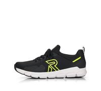 Rieker Herrenschuhe Slipper schw/schw/schw/neongelb/negro/nero/dkrai neongelb - Gr. - 41