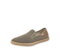 Espadrille RIEKER, Herren, Gr. 41, grün (khaki), Textil, Schuhe Espadrille, mit luftdurchlässiger Perforation (85323318-41) khaki