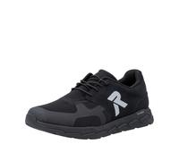 Rieker Slip-On Sneaker Preston Herren Schwarz Gr. 47 Nubuklederimitat mit softer Innensohle