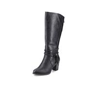 Rieker Damen Klassische Stiefel 96059, Frauen Stiefel,langschaftstiefel,hoher Absatz,Boots,Winterstiefel,Winterschuhe,schwarz (00),36 EU / 3.5 UK