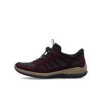 Slip-On Sneaker RIEKER "Ready2GO", Damen, Gr. 40, brombeere, schwarz, Nubuklederimitat, Textil, sportlich, Schuhe, Schlupfschuh, Halbschuh, Freizeitschuh, Slipper mit Schnellverschluss (71030422-40) b