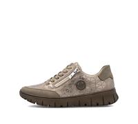 Rieker Plateausneaker Damen Gr. 40 Beige Lederimitat Metallic Bequemweite G (85968820-40)