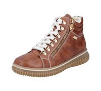 Rieker Damen Schnürstiefeletten 74233, Frauen Stiefeletten, lose Einlage, wasserabweisend, riekerTEX,Bootee,Booties,beige (24),40 EU / 6.5 UK