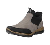 Slip-On Sneaker RIEKER "Ready2GO", Damen, Gr. 39, grau (grau, schwarz), Nubuklederimitat, Textil, sportlich, Schuhe, Boots, Schlupfschuh, Casual-Sneaker mit MemoSoft-Ausstattung (87112339-39) grau, sc