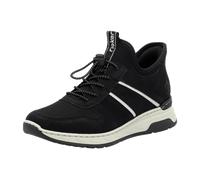 Rieker Slip-On Sneaker Ready2GO M0059-00 Damen Gr. 37 Schwarz Nubuklederimitat MemoSoft