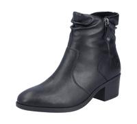 Stiefelette RIEKER, Damen, Gr. 38, schwarz, Lederimitat, unifarben, feminin, Schuhe, Boots, Klassik-Stiefelette, Blockabsatz, mit slouchy Schaft (45160148-38) schwarz