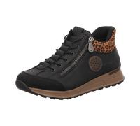 Rieker Damen-Schnürstiefelette Schwarz-Braun Größe 39