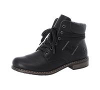 Schnürstiefelette RIEKER Gr. 40, schwarz Damen Schuhe Schnürstiefeletten mit gepolstertem Schaftabschluss (66856932-40)