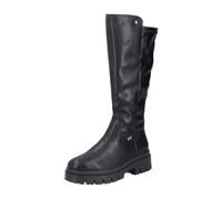 Winterstiefel RIEKER, Damen, Gr. 40, Varioschaft, schwarz, Lederimitat, klassisch, Schuhe, Langschaftstiefel, Plateaustiefel mit Stretch am Schaft, TEX-Membrane (46836643-40) schwarz