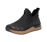 Rieker Damen Slipper Schwarz, Damen, Größe: 40, Material: Kunstleder/Textil
