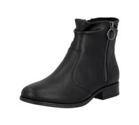 Rieker Stiefelette 77041 Damen Lederimitat Schwarz, Blockabsatz, mit Innenreißverschluss Gr. 42