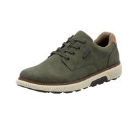 Sneaker RIEKER, Herren, Gr. 42, moosgrün, braun, Lederimitat, unifarben, sportlich, Schuhe, Halbschuh, Schnürschuh, Casual Sneaker mit weichem Schaftrand, TEX (84863240-42) moosgrün, braun