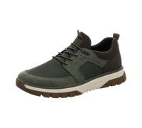 Slip-On Sneaker RIEKER, Herren, Gr. 46, bunt (khaki, dunkelbraun), Lederimitat, Textil, sportlich, Schuhe, Slipper, Schlupfschuh, Halbschuh mit weicher MemoSoft-Innensohle (92873903-46) khaki, dunkelb