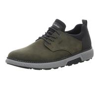 Slip-On Sneaker RIEKER, Herren, Gr. 40, schwarz (khaki, schwarz), Lederimitat, Nubukleder, Textil, Schuhe, Slipper, Halbschuh, Freizeitsneaker zum Schlupfen (32533861-40) khaki, schwarz