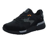 Sneaker RIEKER "Rieker Sneaker Lederimitat", Herren, Gr. 45, schwarz (schwarz, grau), Lederimitat, casual, Schuhe (48251160-45) schwarz, grau