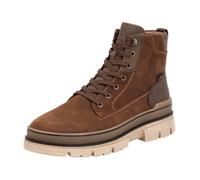 Winterstiefelette RIEKER SPORT, Herren, Gr. 43, braun (dunkelbraun), Leder, Lederimitat, Schuhe Winterstiefelette, Plateaustiefel, Schnürstiefel mit wasserabweisender TEX-Membran (28573034-43) dunkelb