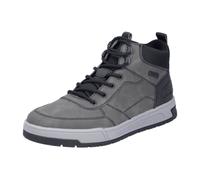Sneaker RIEKER "Rieker Sneaker Lederimitat", Herren, Gr. 40, grau (grau, schwarz), Lederimitat, casual, Schuhe (41896330-40) grau, schwarz