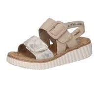 Rieker Damen Klassische Sandalen 69260, Frauen Sandalen,Freizeitschuhe,Sommerschuhe,offene Schuhe,Strandschuhe,beige (60),37 EU / 4 UK