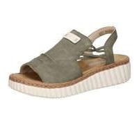 Rieker Damen Pantoletten 69262, Frauen Slipper,Slip-ons,Backless Slipper,Mules,Gartenschuhe,Sommerschuhe,sommerclogs,Slides,grün (52),38 EU / 5 UK