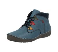 Schnürboots RIEKER, Damen, Gr. 39, blau (royalblau, dunkelblau), Lederimitat, Textil, kontrastfarbene Details, Basic, Schuhe, Stiefelette, Casualboots, High Top Sneaker mit Innenreißverschluss (566084