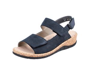 Rieker Komfort Sandalette für Damen, blau, Größe 39 EU