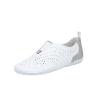 Rieker - Komfort Slipper Leder weiss - Gr. - 42