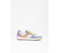 Rieker Damen Komfort-Sneaker FSK M5520-91 aqua/weiß/sun/aprikot/blasslila Gr. 38