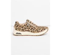 Sneaker RIEKER, Damen, Gr. 41, leo, Lederimitat, Schuhe Sneaker, Schnürschuh, Halbschuh Freizeitsneaker im leo-Look, Topseller (41164158-41) leo