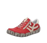 Rieker Halbschuhe L0363-33 Slip-On Damen Leder/Lederimitat Rot Größe 40 weiche Innensohle