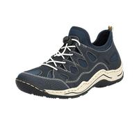 Rieker Damen Low-Top Sneaker L0551, Frauen Halbschuhe, lose Einlage,straßenschuhe,Strassenschuhe,Sportschuhe,Freizeitschuhe,blau (14),42 EU / 8 UK