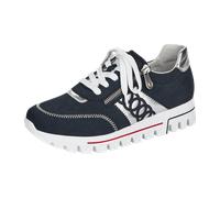 Rieker L2808-14 pazifik/silber Sportliche Schnürer FS 2021 für Damen, blau, Größe 41 EU