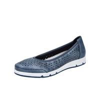 Rieker Damen Ballerina L3065 Blau Größe 38