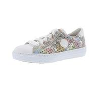 Rieker L59G7 Damen Low-Top Sneaker,Halbschuh,Sportschuh,Schnürschuh,atmungsaktiv,weiss/ice-multi/81,37 EU / 4 UK