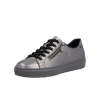 Rieker Sneaker L59L1-90 Damen Leder metallic mit Memosoft Gr. 42 Silber