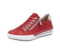 Rieker Damen Sneaker L7250 – lose Einlage, mit Strass – Rot, Gr. 39