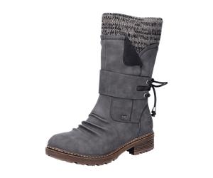 Rieker Langschaftstiefel Warmfutter für Damen, grau, Größe 38 EU