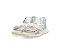 rieker Leder-Sandaletten in Silber - Größe 41 | Damen Sandalen