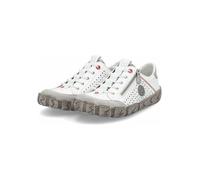 Rieker Damen Sneaker L0355 Slip-On Used-Look-Sohle Weiß Größe 41