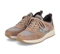 Rieker Slip-On Sneaker 98482213 Herren Veloursleder/Textil mit Schnürelement Beige/Grau Gr. 43