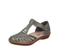 Rieker Damen M1688 Riemchensandalen, Grün, 42 EU