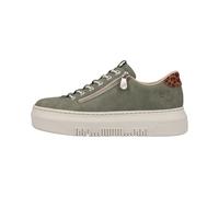 Rieker Damen Low-Top Sneaker M1952, Frauen Halbschuhe,straßenschuhe,Strassenschuhe,Sportschuhe,Freizeitschuhe,Turnschuhe,grün (52),42 EU / 8 UK