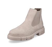 Rieker M3854 Damen Chelsea Boots, Damen Stiefeletten, Übergangsstiefel, Schlupfstiefel, Flats, Stiefel, Boots, Beige (62), Größe 40 EU