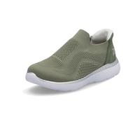 Rieker Slip-On Sneaker Ready2GO, Damen, Grün (Schilf), Gr. 39, Textil/Lederimitat, MemoSoft