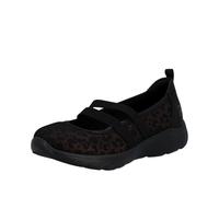 Ballerina RIEKER, Damen, Gr. 42, schwarz, Textil, Schuhe Ballerina, Slipper, Schlupfschuh mit Stretchbänder (20720715-42) schwarz