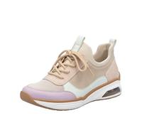 Slip-On Sneaker RIEKER, Damen, Gr. 37, beige (beige, pastell), Lederimitat, Textil, sportlich, Schuhe, Halbschuh, Freizeitschuh, Schlupfschuh mi elastischem Einstieg (49326159-37) beige, pastell